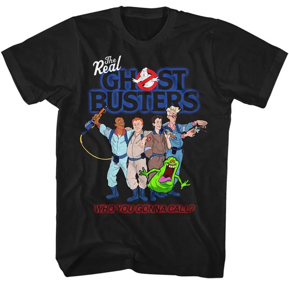 Ghostbusters Who You Gonna Call Logo Graphic T Shirt Retro 80s Movie Streetwear Cotton Casual Oversized Tee