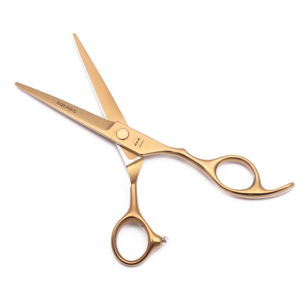 Hairdressing Scissors 5.5" 6" AQIABI Japan Stainless Thinning Scissors Barber Shop Hair Scissors Blue Haircut Shears A1005
