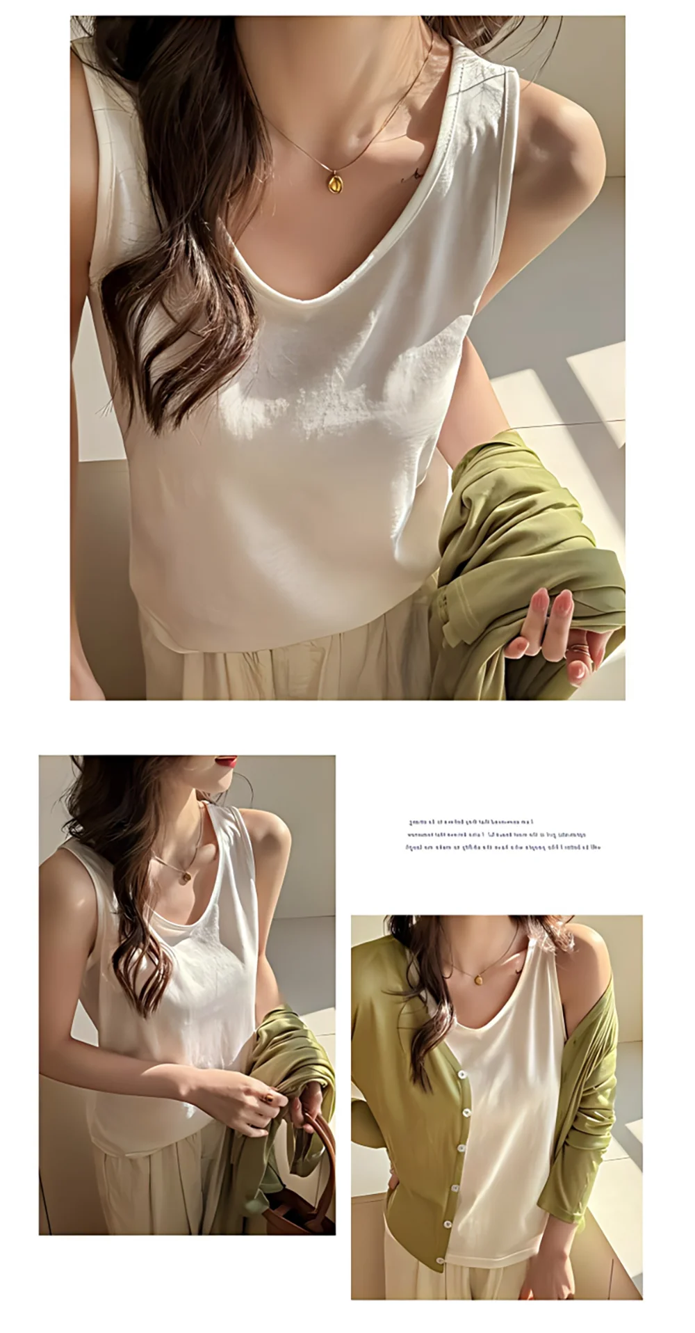 Korean Casual Loose Women Camisole Soft Summer Breathable Tank Top Bottom Sleeveless Streetwear Sport Comfortable Outerwear Tops