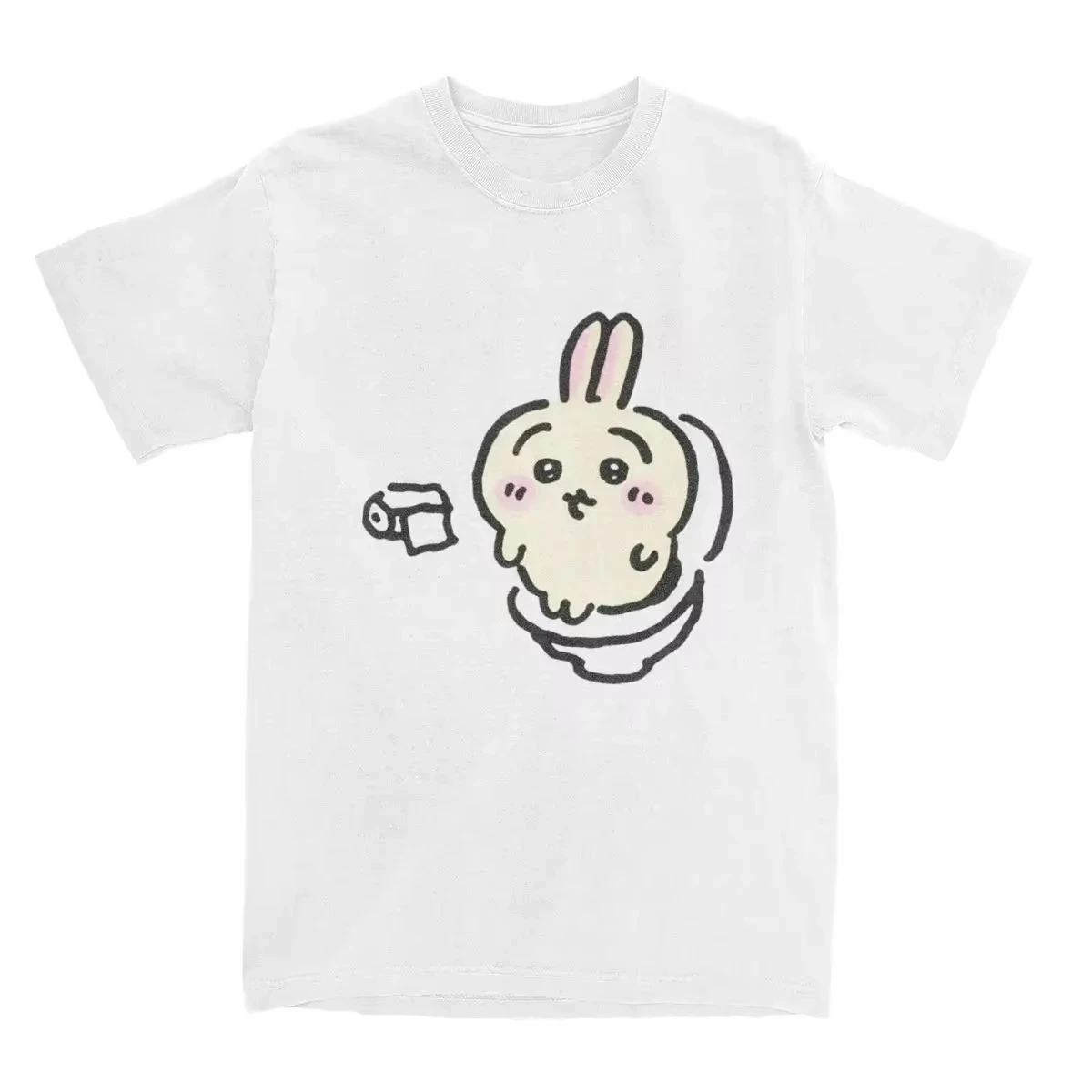 Anime Chikawa Toilet Time Printed T-shirt Men's and Women's T-shirt Men's Top Sports T-shirt 2026 Summer New Tee Streetwear