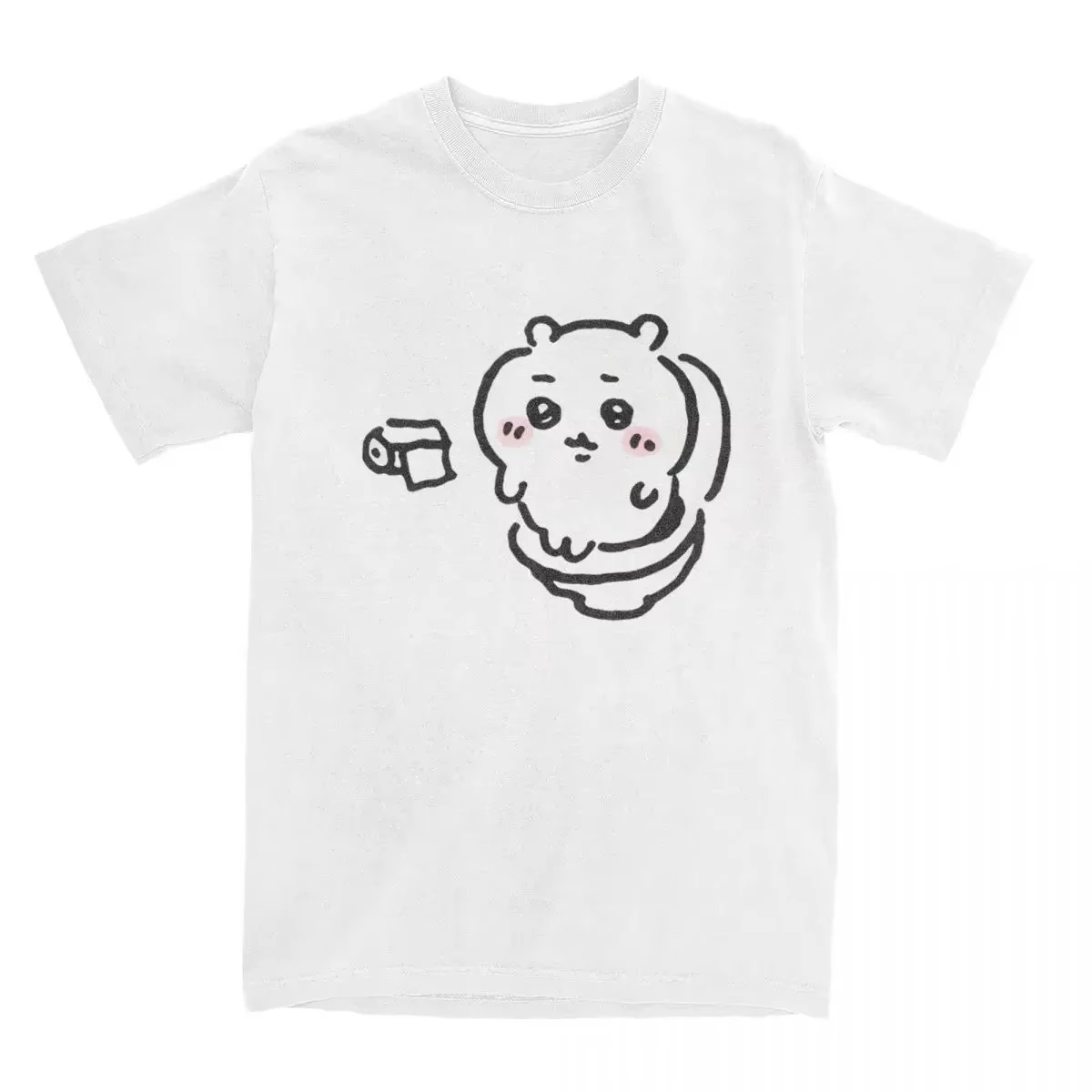 Anime Chikawa Toilet Time Printed T-shirt Men's and Women's T-shirt Men's Top Sports T-shirt 2026 Summer New Tee Streetwear