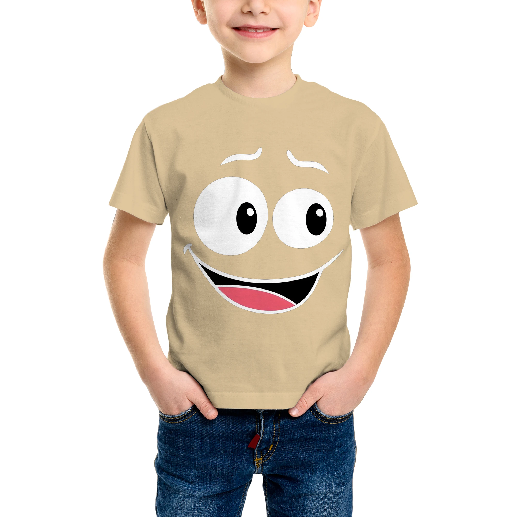 3D Tiger Pattern Printing Fashion T-Shirt Tiger Element Printing Summer New Boy Personalized Cool Tops Kids Funny T Shirt