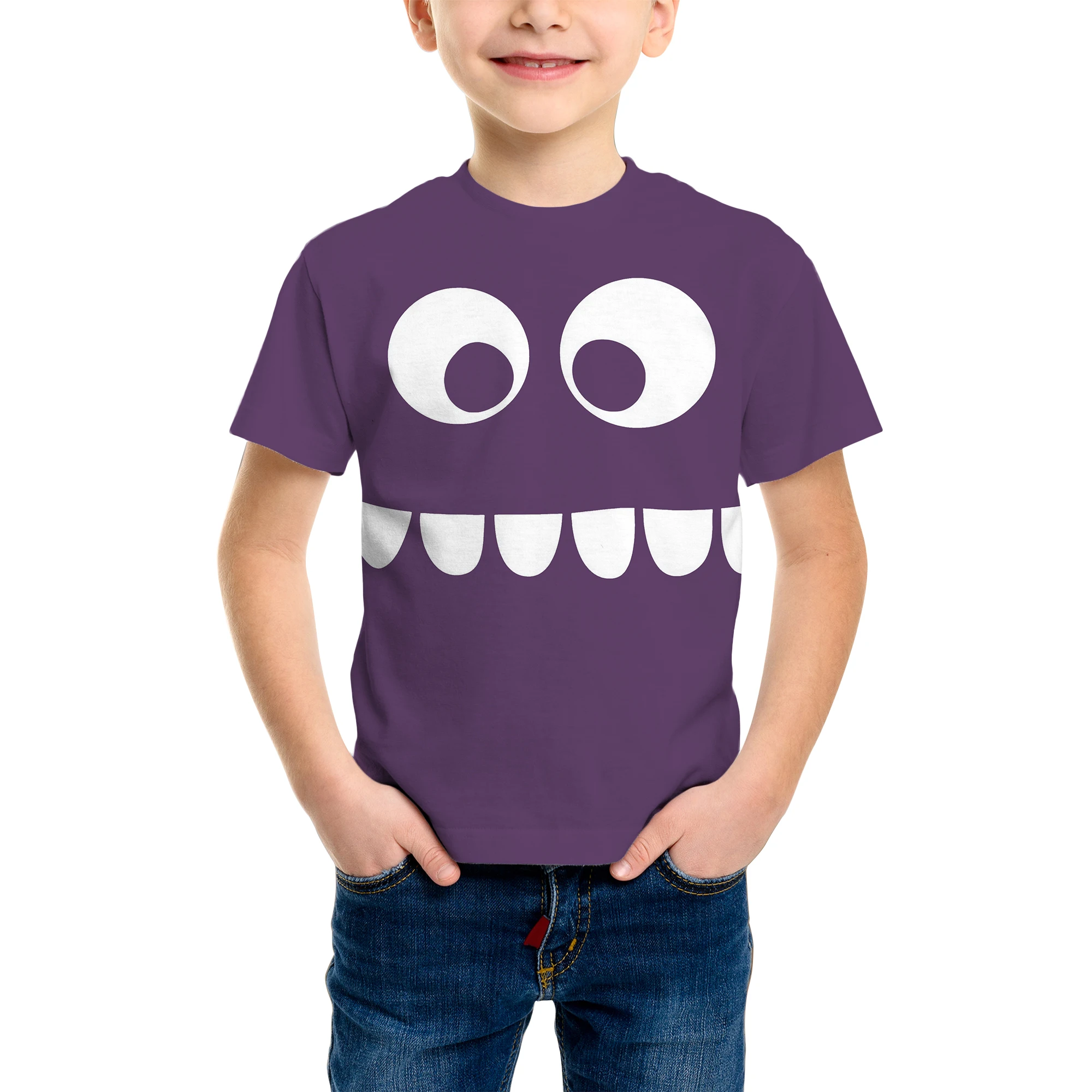 3D Tiger Pattern Printing Fashion T-Shirt Tiger Element Printing Summer New Boy Personalized Cool Tops Kids Funny T Shirt