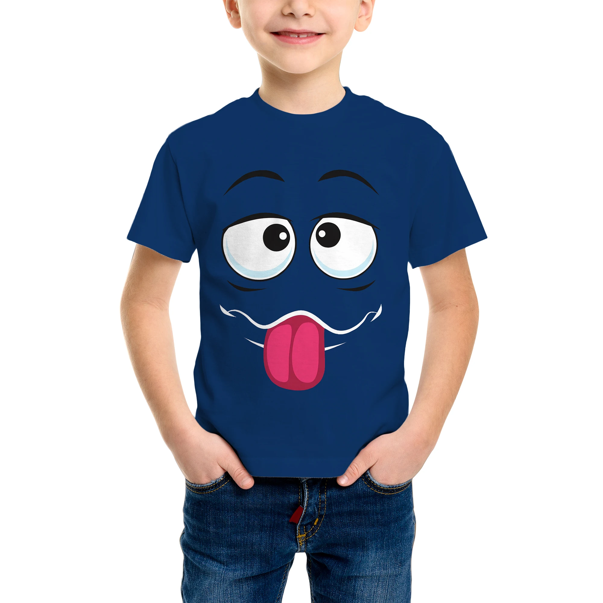 3D Tiger Pattern Printing Fashion T-Shirt Tiger Element Printing Summer New Boy Personalized Cool Tops Kids Funny T Shirt