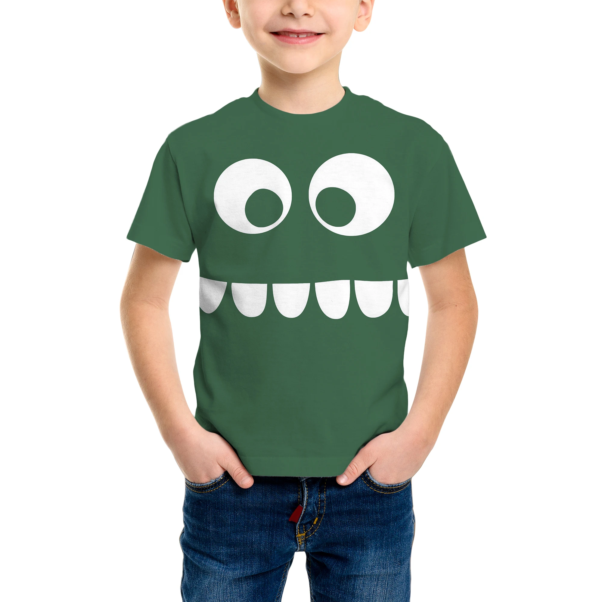 3D Tiger Pattern Printing Fashion T-Shirt Tiger Element Printing Summer New Boy Personalized Cool Tops Kids Funny T Shirt