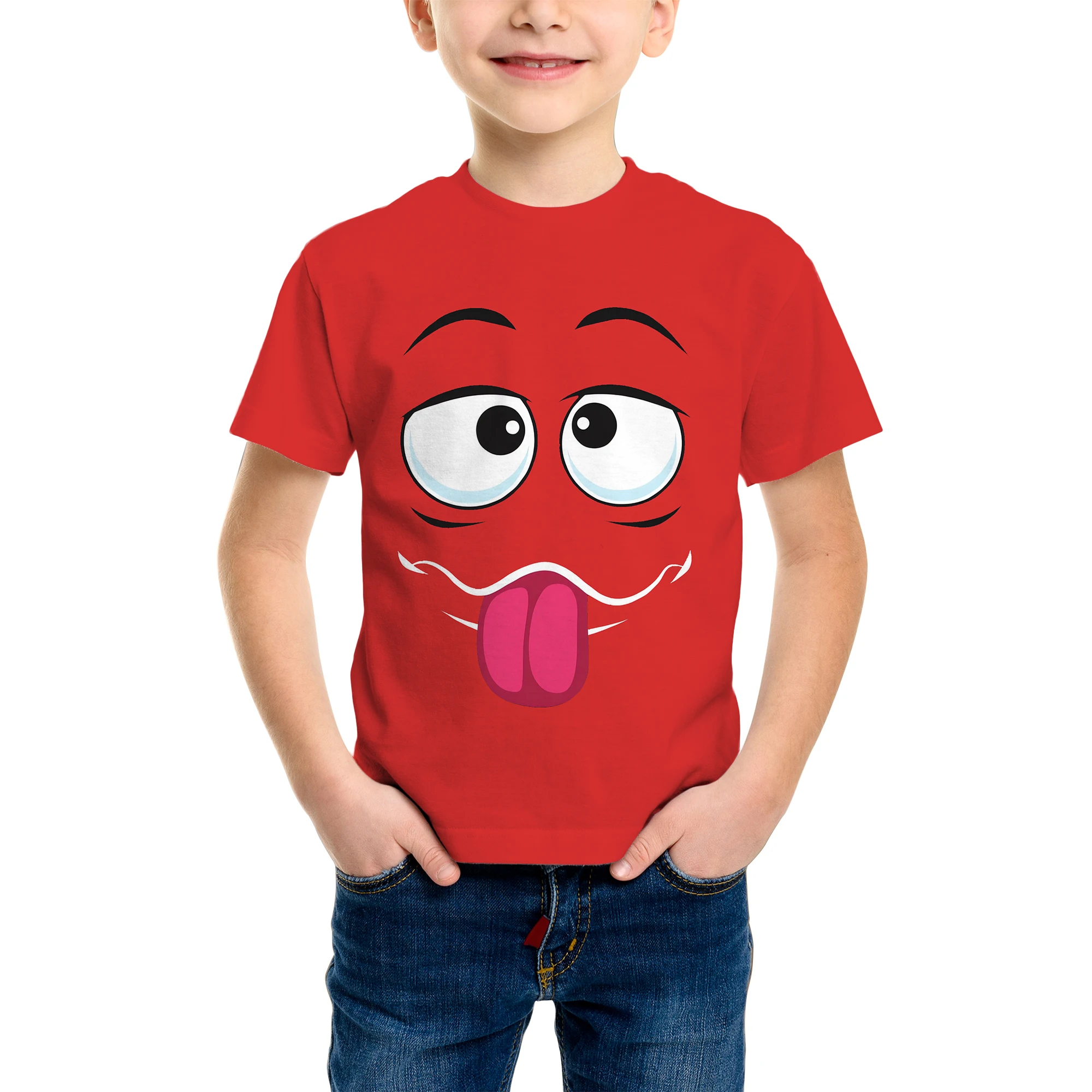 3D Tiger Pattern Printing Fashion T-Shirt Tiger Element Printing Summer New Boy Personalized Cool Tops Kids Funny T Shirt