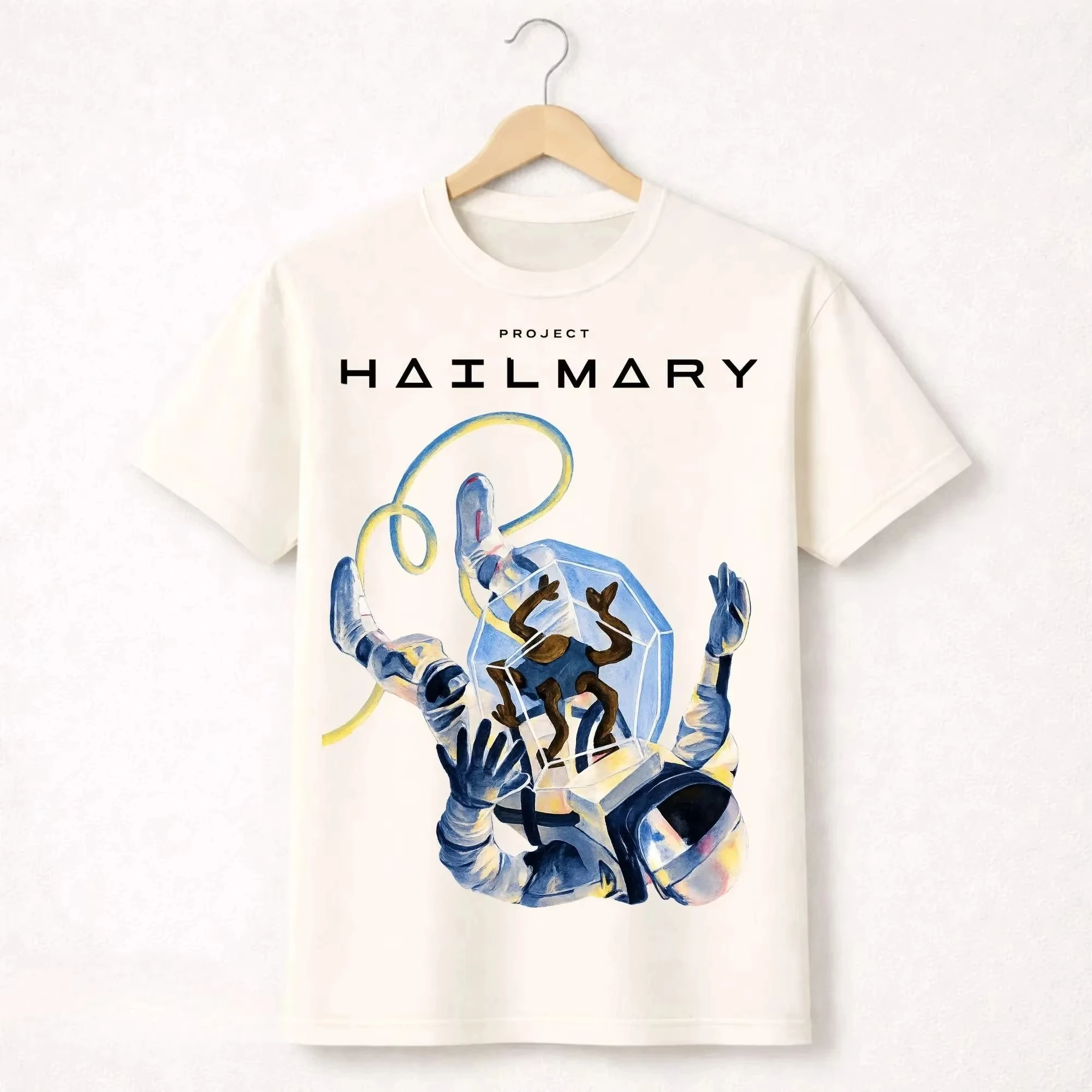 Movie Project Hail Mary Ryland Grace & Rocky Graphic 100%Cotton Unisex Shirt 2026 Summer New Fashion Y2k Short Sleeve Tshirt