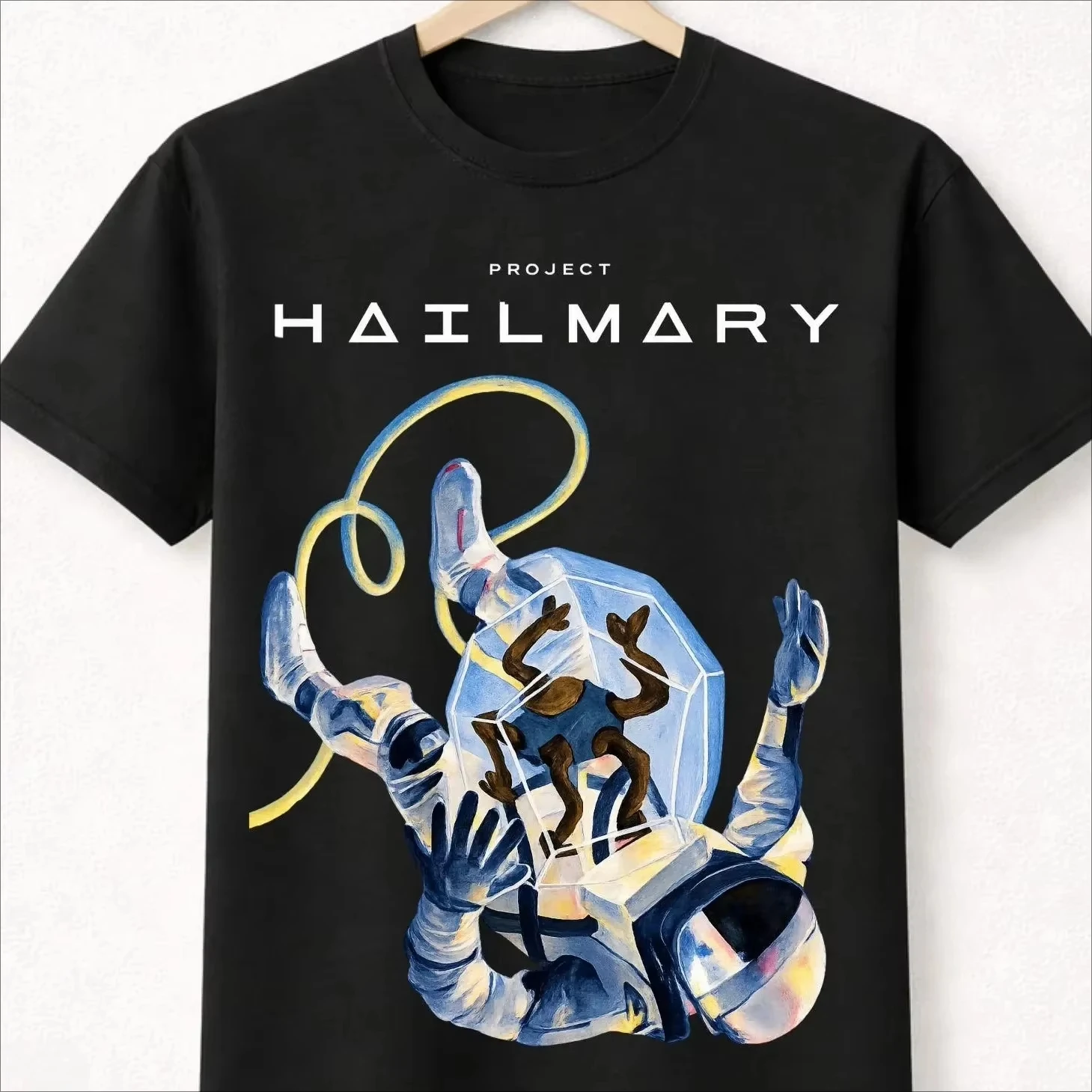 Movie Project Hail Mary Ryland Grace & Rocky Graphic 100%Cotton Unisex Shirt 2026 Summer New Fashion Y2k Short Sleeve Tshirt