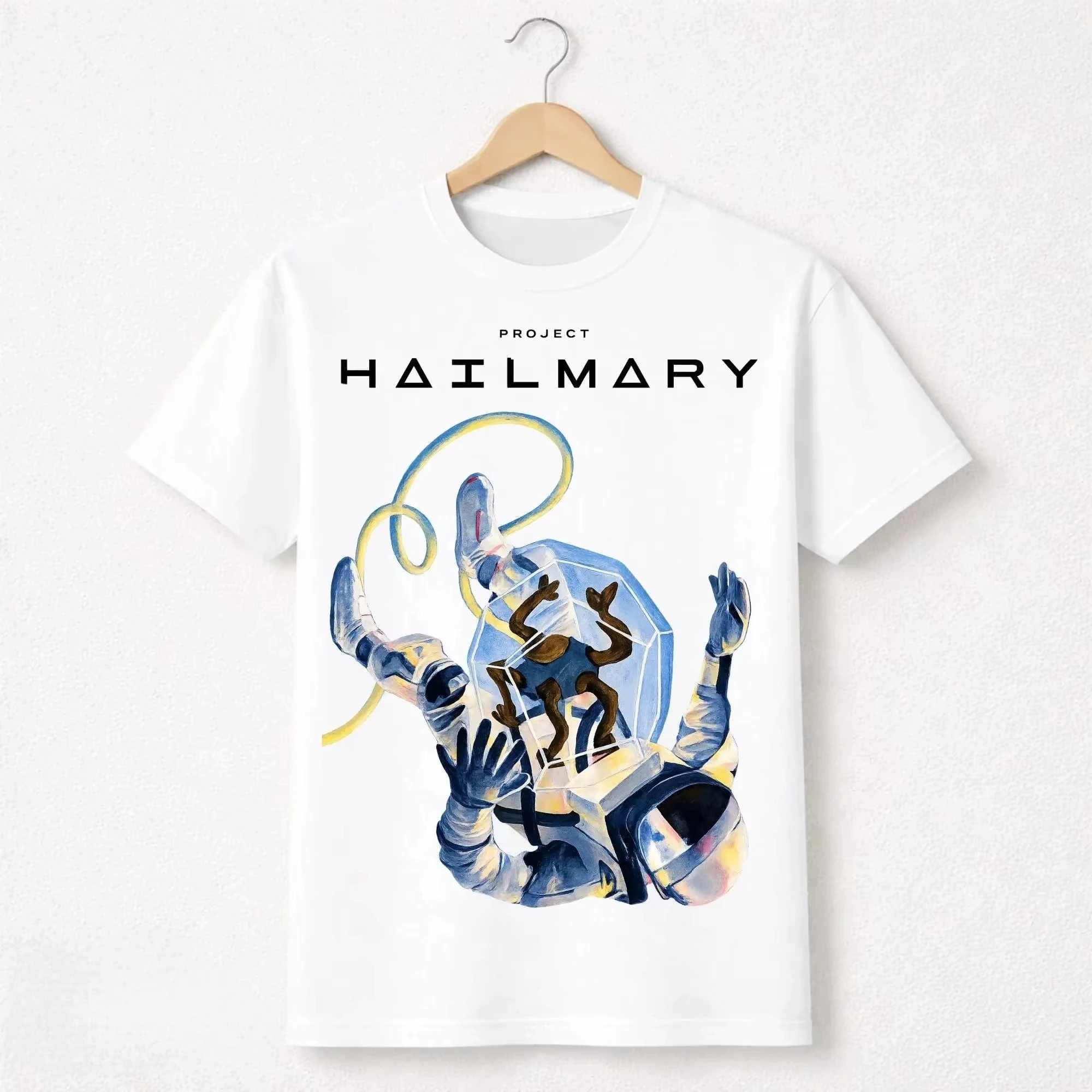 Movie Project Hail Mary Ryland Grace & Rocky Graphic 100%Cotton Unisex Shirt 2026 Summer New Fashion Y2k Short Sleeve Tshirt