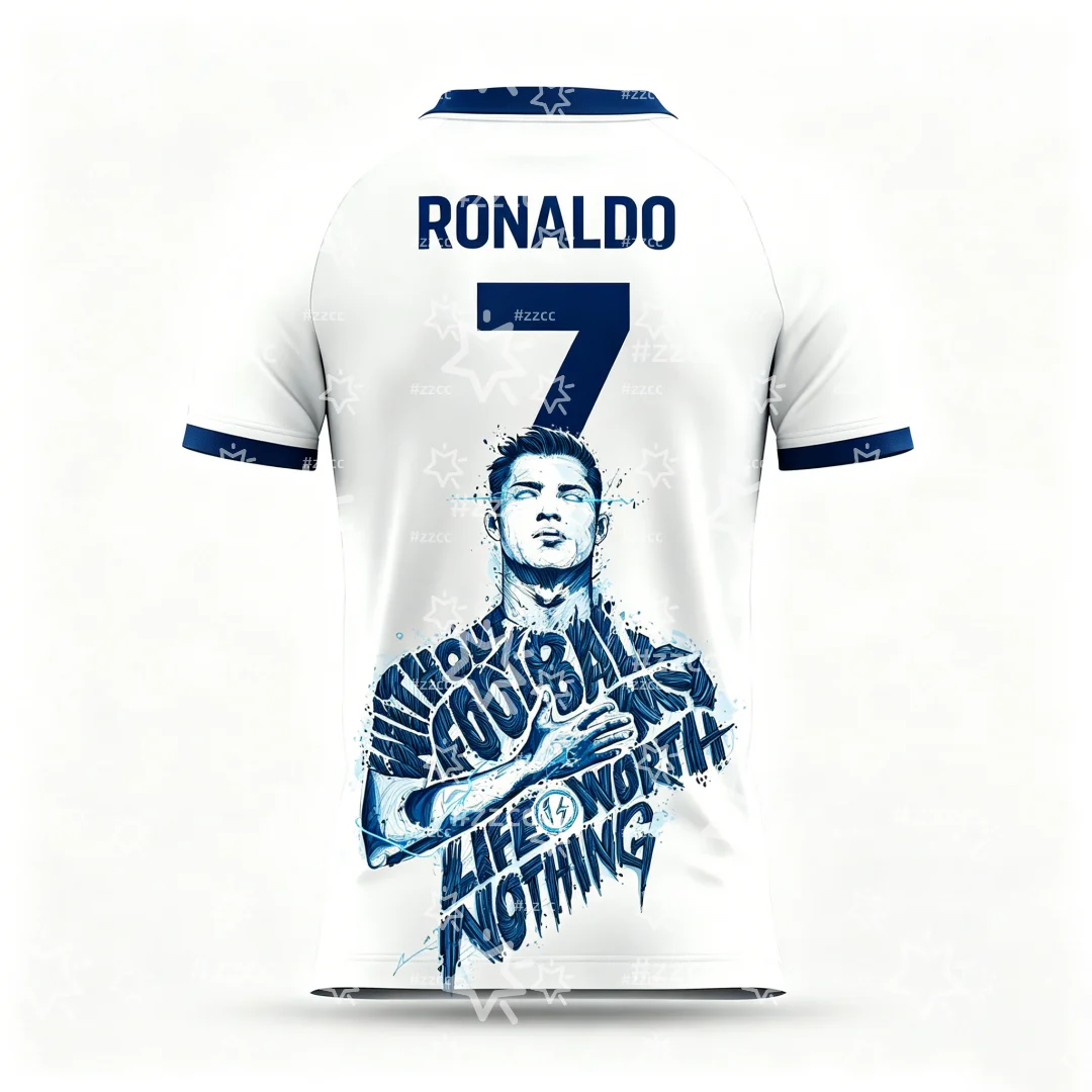 2026 Ronaldo fan gift No.7 Football jersey match training set Summer Sports Men's T-Shirt Children's Clothing Tee Y2k Woman 