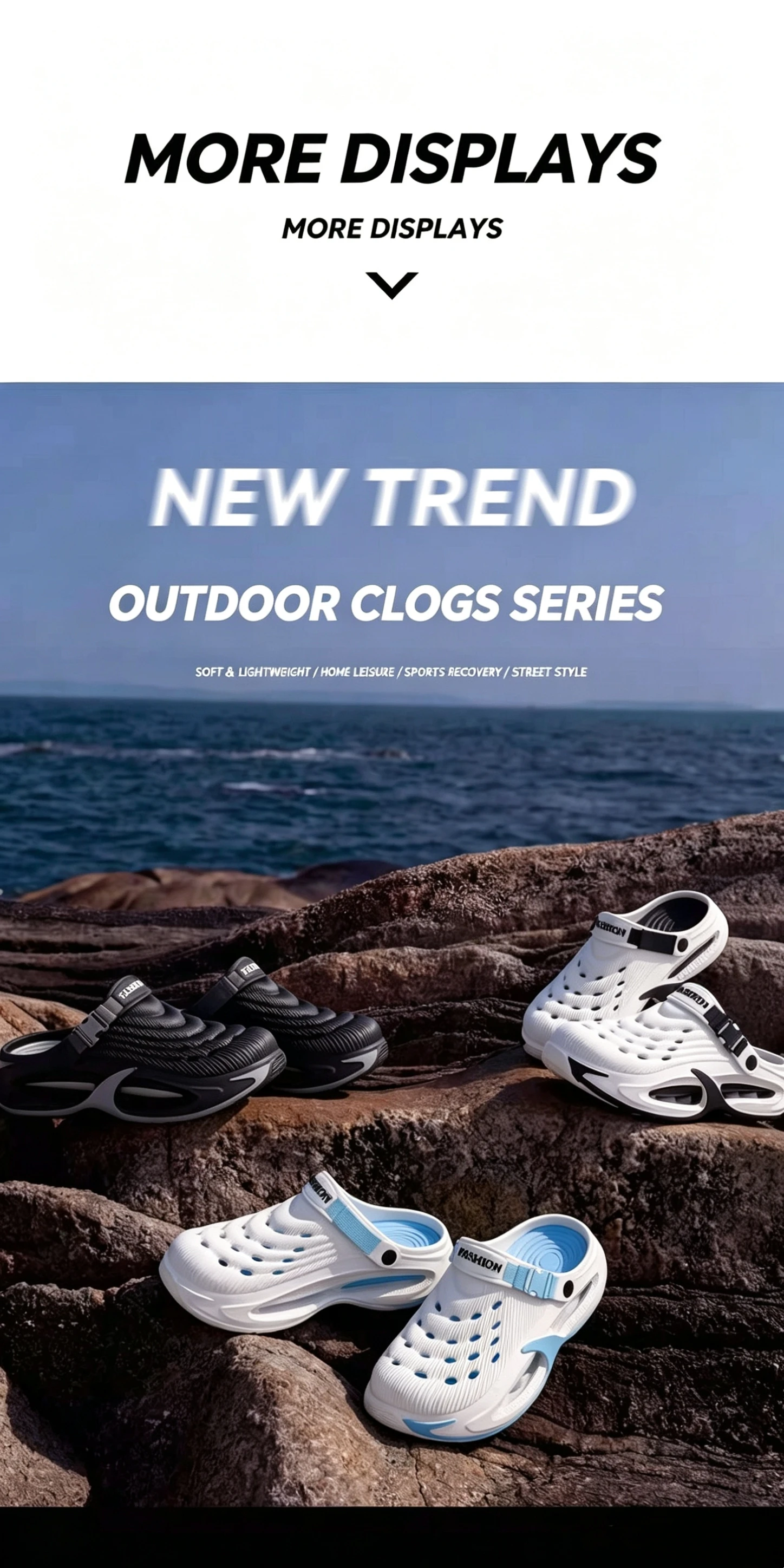 Men's Summer Outdoor Sports Toe-Toe Slippers, Thick-Soled Sandals for Wading in the Water and Beach