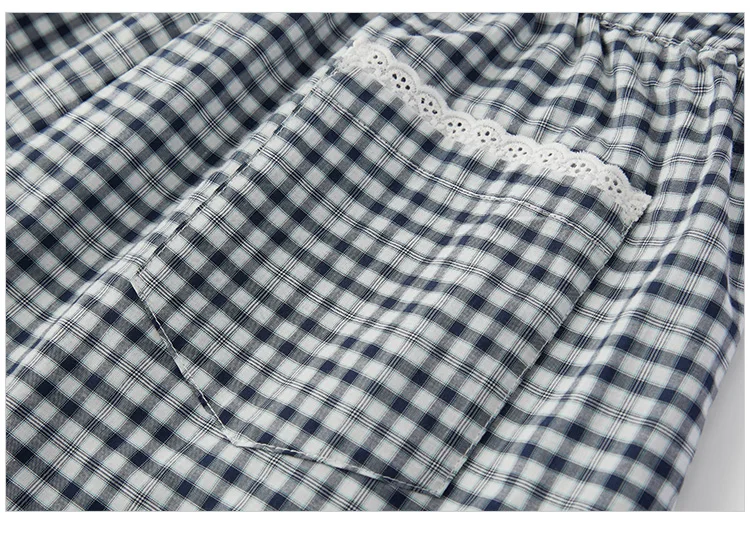 Semir Women Shorts Patchwork Lace Plaid Loose Shorts 2026 Summer Fashion Urban Casual Daily