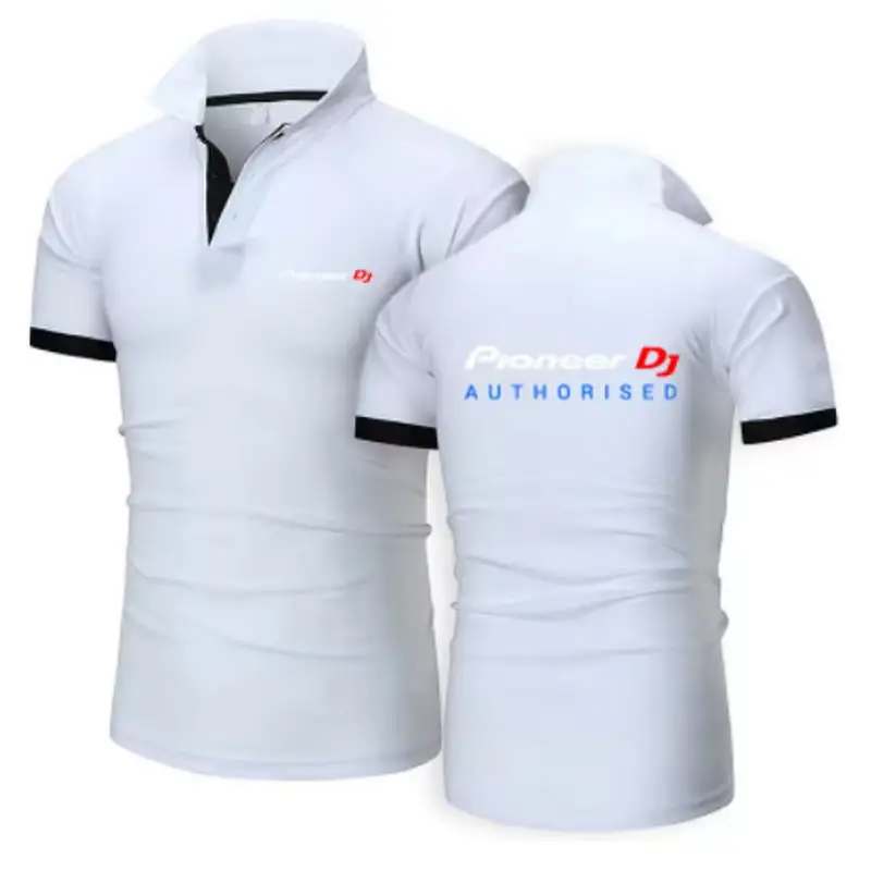 Pioneer DJ 2026 Men's New Summer Printing Fashion Polo Shirts Comfortable Short Sleeves Cotton Harajuku Casual Sport Top