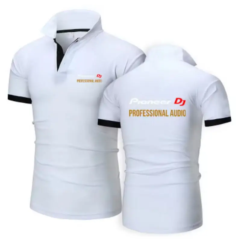 Pioneer DJ 2026 Men's New Summer Printing Fashion Polo Shirts Comfortable Short Sleeves Cotton Harajuku Casual Sport Top