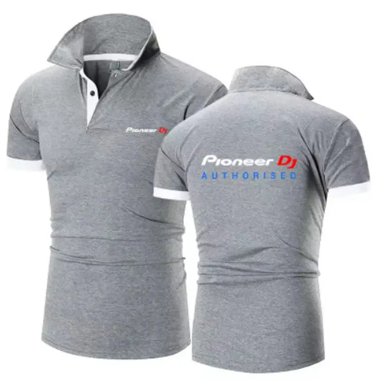 Pioneer DJ 2026 Men's New Summer Printing Fashion Polo Shirts Comfortable Short Sleeves Cotton Harajuku Casual Sport Top