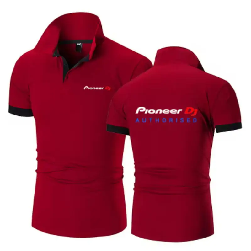 Pioneer DJ 2026 Men's New Summer Printing Fashion Polo Shirts Comfortable Short Sleeves Cotton Harajuku Casual Sport Top