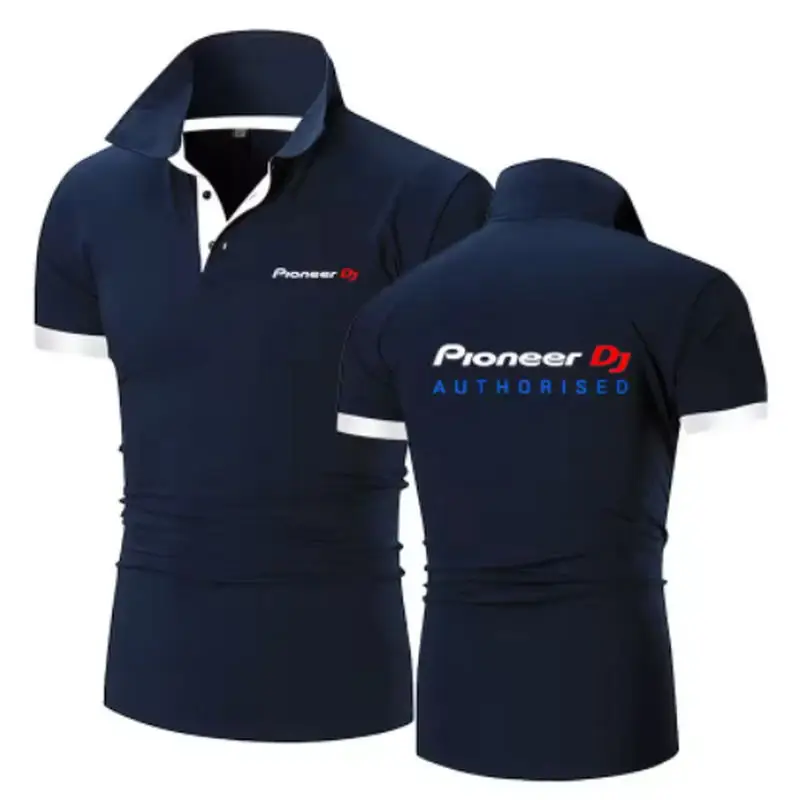 Pioneer DJ 2026 Men's New Summer Printing Fashion Polo Shirts Comfortable Short Sleeves Cotton Harajuku Casual Sport Top