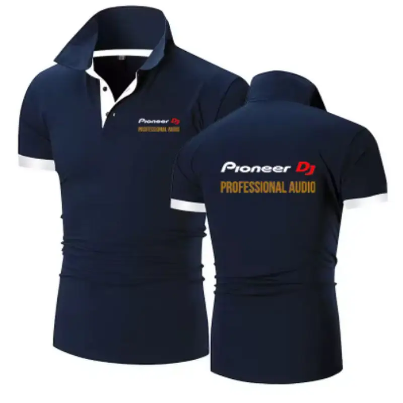 Pioneer DJ 2026 Men's New Summer Printing Fashion Polo Shirts Comfortable Short Sleeves Cotton Harajuku Casual Sport Top