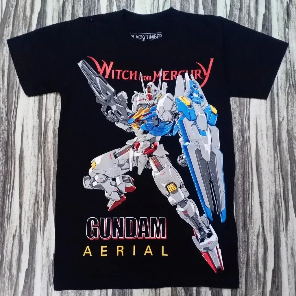 Mobile Suit Gundam Anime THE WITCH OF MERCURY STRIKE FREEDOM F90 Printed T-shirt Men's and Women's T-shirt Men's Top 2026 Summer