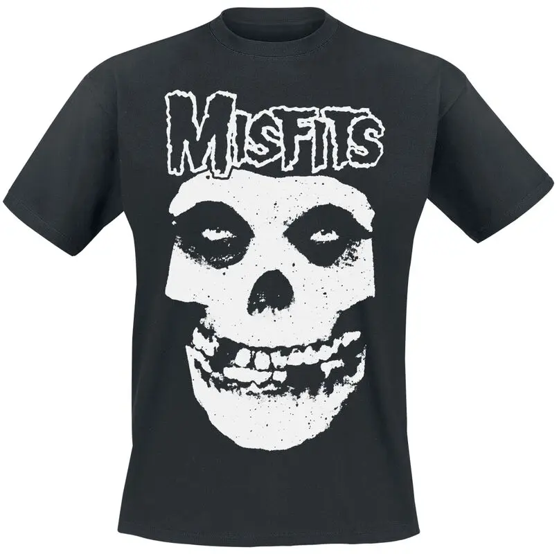 Splat Art Glow in The Dark Misfits T-Shirt Men Women Metal Rock Band Graphic Tee 100% Cotton Summer Streetwear Top