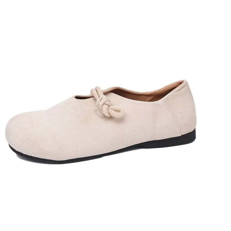 Retro Flat Shoes New Design Shallow Loafers Women's Casual and Comfortable Solid Color Women's Shoes