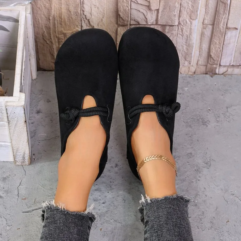 Retro Flat Shoes New Design Shallow Loafers Women's Casual and Comfortable Solid Color Women's Shoes