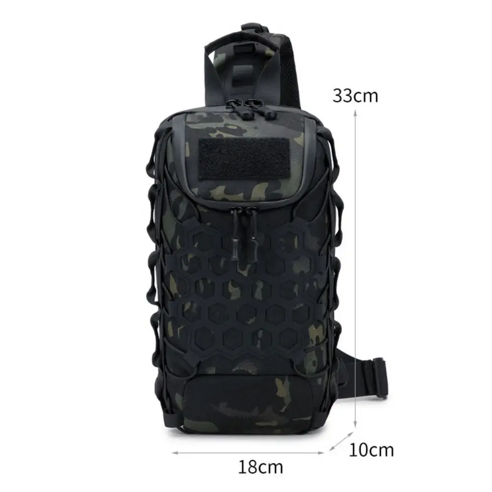 New Black Crossbody Chest Pack Durable Waterproof Sling Shoulder Backpack Large Capacity Crossbody Bag Hiking