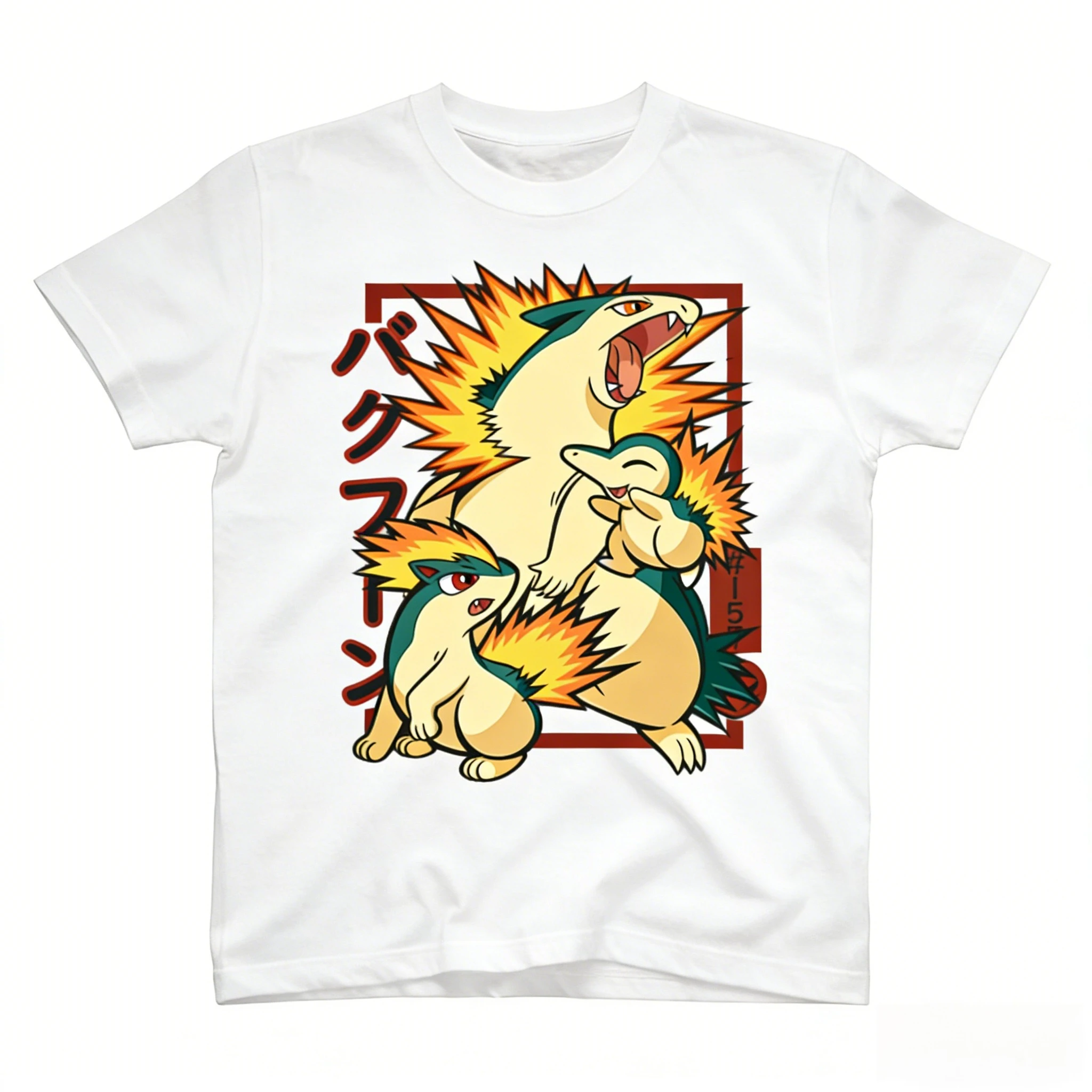 Anime Pokémon Cyndaquil Evolution Printed T-shirt Men's and Women's T-shirt Men's Top Harajuku Y2K T-shirt Summer Tee Streetwear