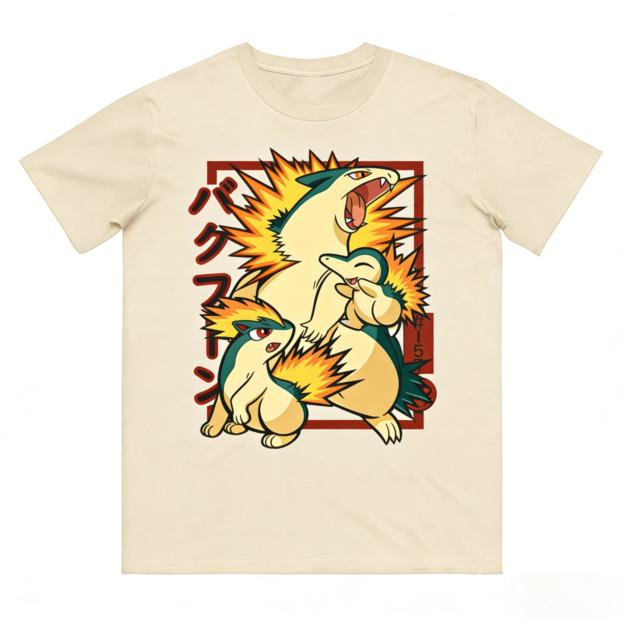 Anime Pokémon Cyndaquil Evolution Printed T-shirt Men's and Women's T-shirt Men's Top Harajuku Y2K T-shirt Summer Tee Streetwear