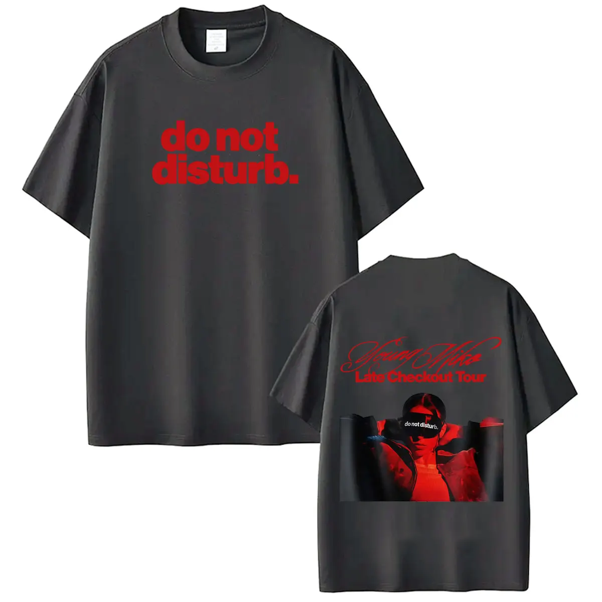Young Miko Late Checkout Tour 2026 Print Tshirt Men Women Hip-hop T-shirts Short-sleeved Loose Casual Cotton Streetwear T-shirts
