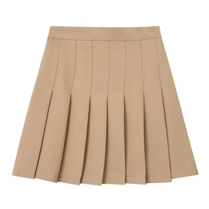 Hot Sale Summer Classic Korean Girls Mini Skirts Lady High Waist Thin A-line Pleated Skirts Women Fashion Solid JK Skirts