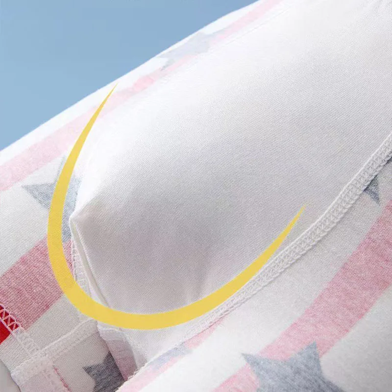 4 Pcs/Lot Boys Underwear Cartoon Character Donald Duck Stitch Print Milk Silk Boxer Trunks Soft Breathable Boys Boxers Shorts