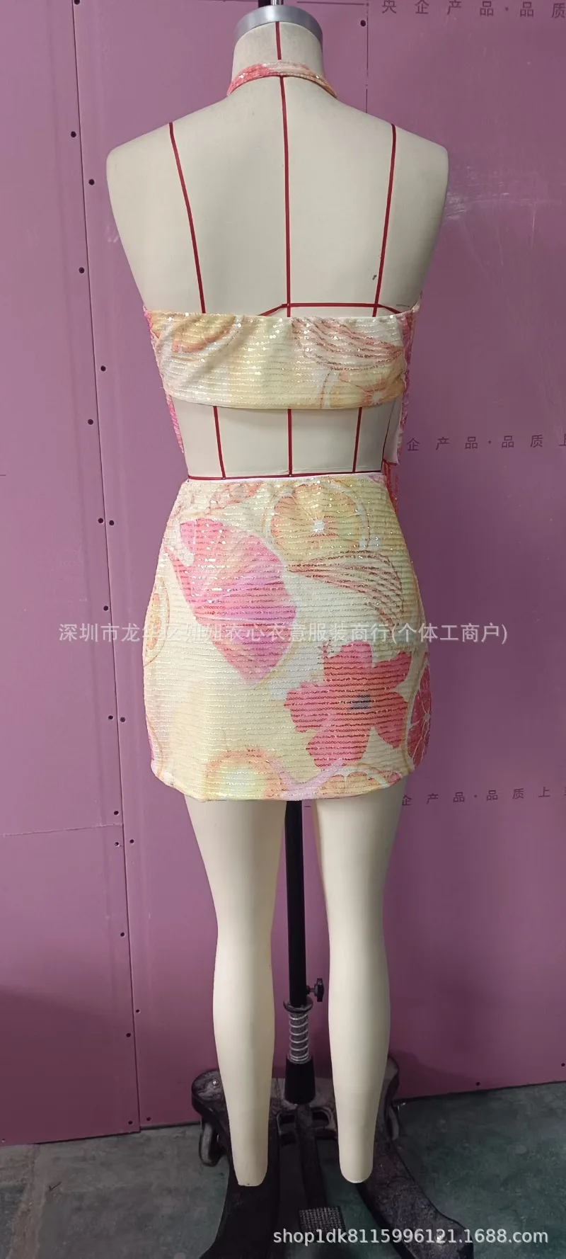 Sexy Tassel Tank Skirt Women Set Fashion Halter Sleeveless Crop Top Mini Slim Hip Package Skirts 2026 Spring Summer Lady Suit 