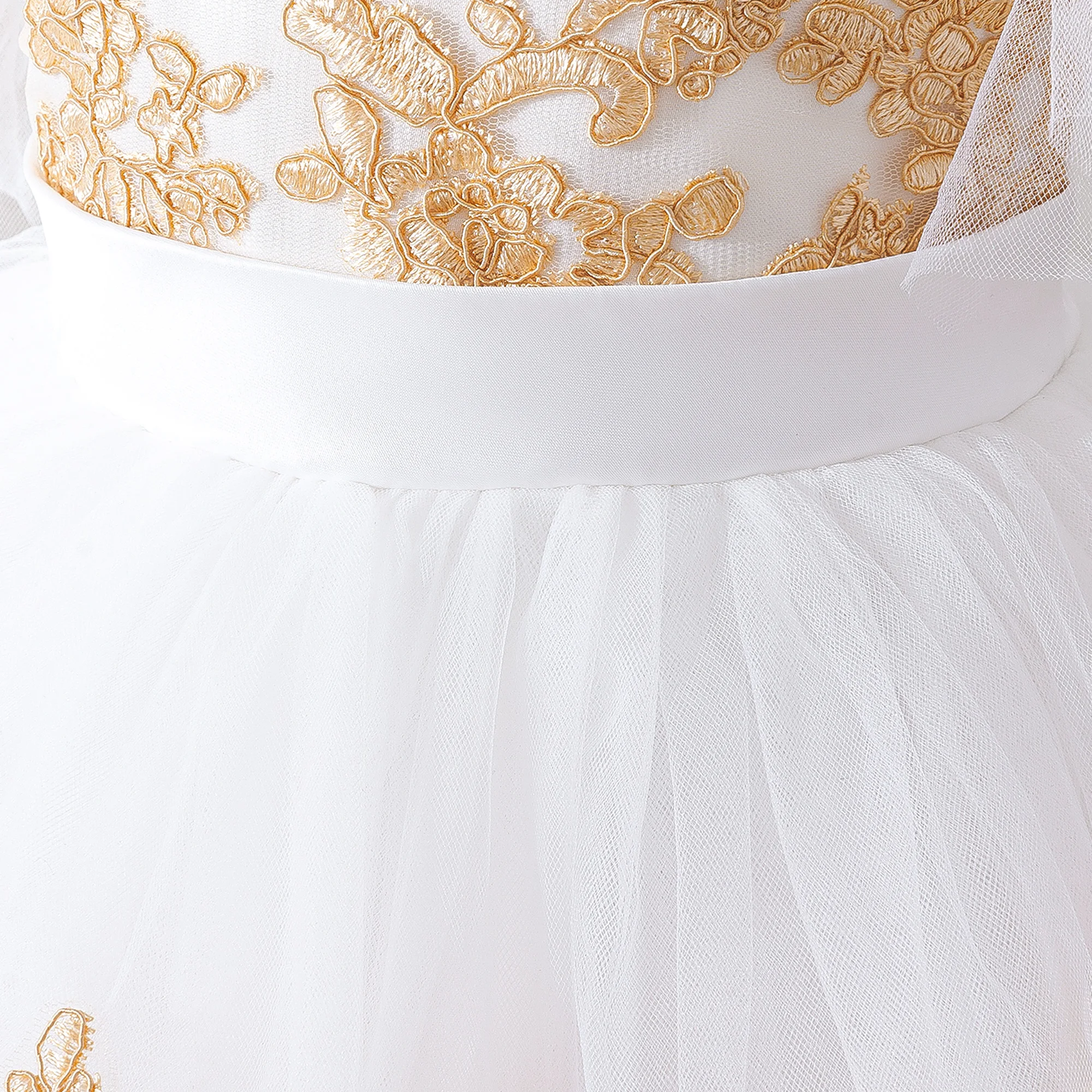 Toddler Baptism Party Baby Girl Dress Elegant Tulle 1st Birthday Wedding Princess Evening Dresses Girls Bridesmaids Prom Costume