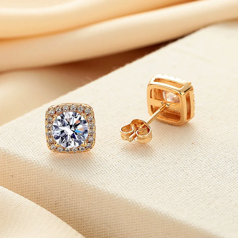 0.5ct 1.0ct 2.0ct Moissanite Earrings 925 Silver with GRA Certificate Pass Diamond Tester Fashionable Wedding Jewelry Gift