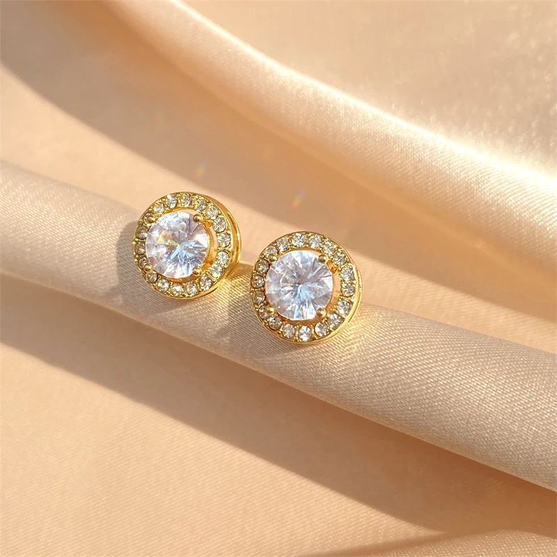 0.5ct 1.0ct 2.0ct Moissanite Earrings 925 Silver with GRA Certificate Pass Diamond Tester Fashionable Wedding Jewelry Gift