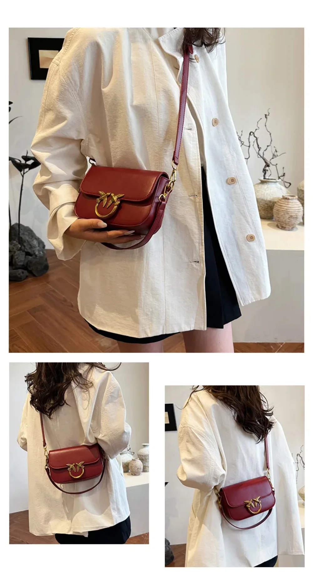 Fashion Design Women's Crossbody Shoulder Bag with Compact Small Square Design, Suitable for Daily Office and Leisure Activities