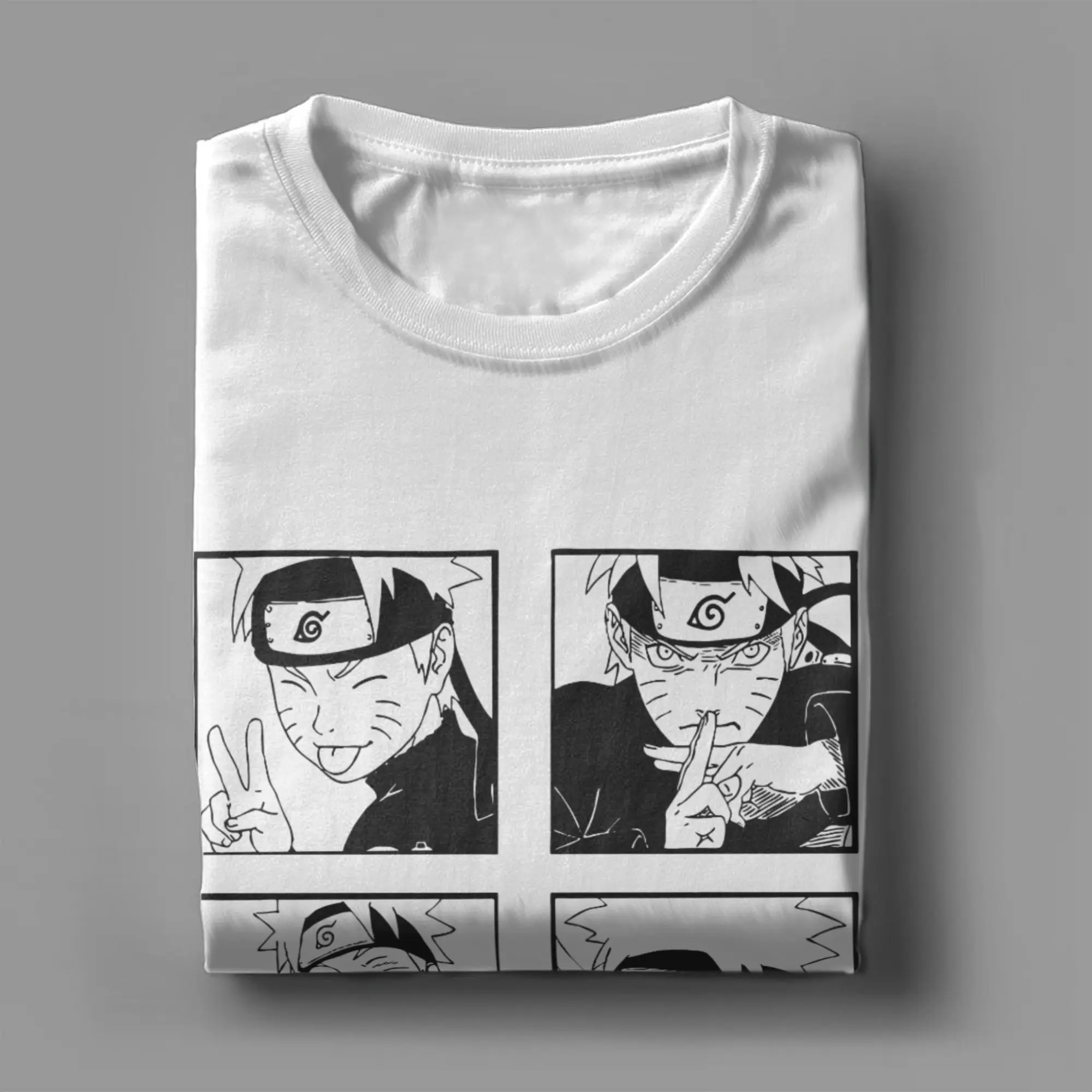 Team Naruto T-Shirts Men Creative 100% Cotton Tee Shirt Crewneck Short Sleeve T Shirt Birthday Present Tops