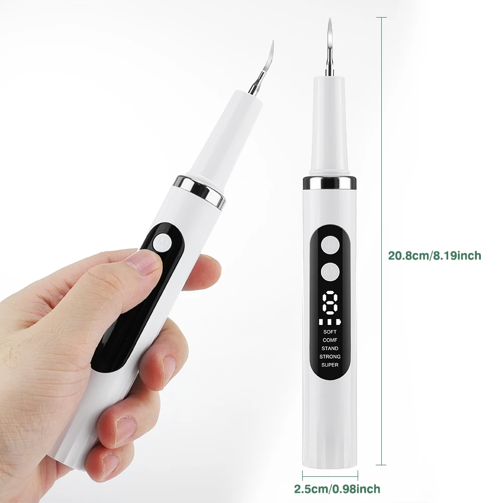 Electric Tooth Cleaner Ultrasonic Dental Scaler With 5 LED Light Plaque Calculus Tartar Remover Oral Care Teeth Cleaning Tools