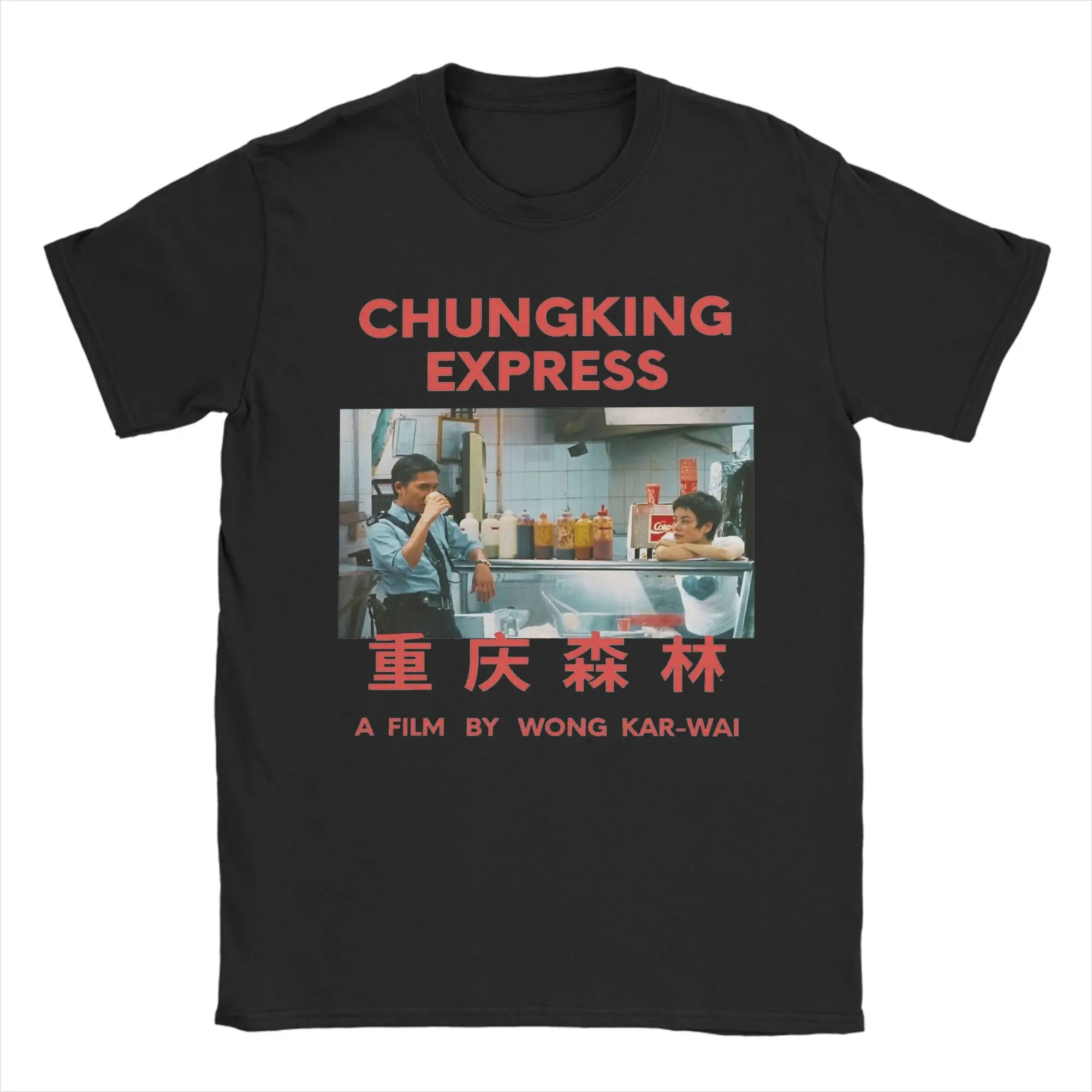 Chungking Express Wong Kar Wai T Shirt Men Pure Cotton Funny T-Shirts O Neck Tee Shirt Short Sleeve Clothing 6XL