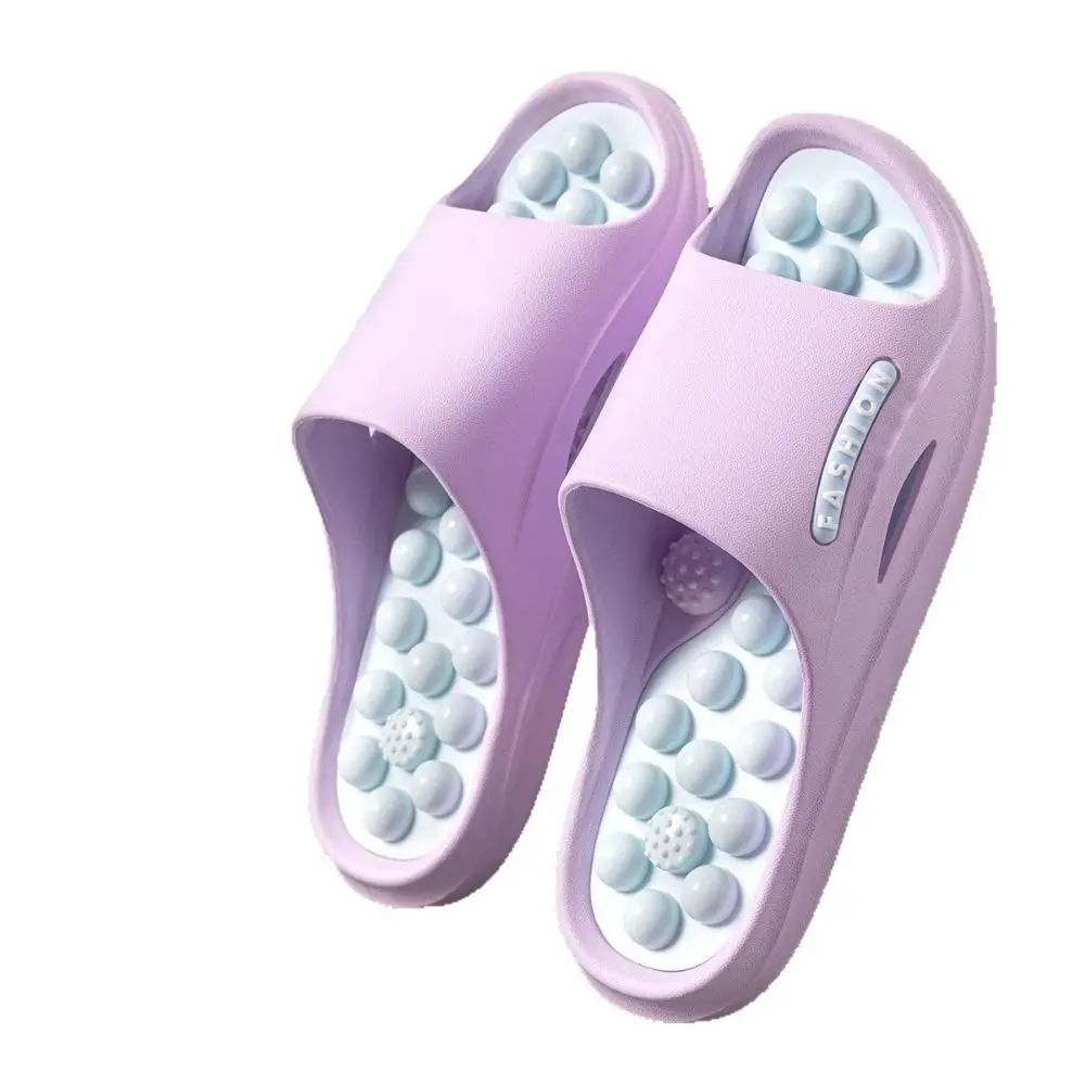 Casual Non-slip EVA Thick Sole Slippers Summer Style Foot Acupressure Massage Slippers Comfort Bathroom Slippers Summer Outdoor