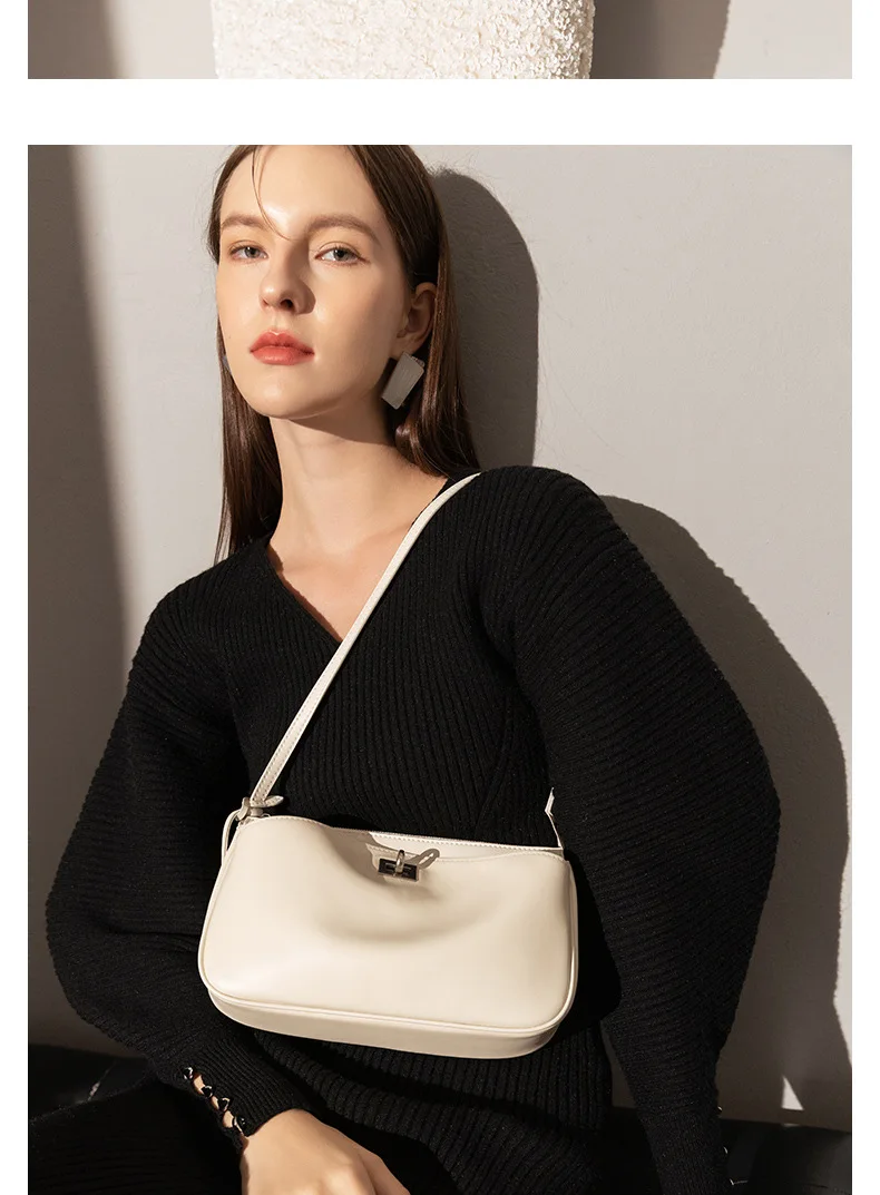 Paris Classic Tote Bag For Women Luxury Brand Split Leather Metal Buckle Underarm Bags Ladies Casual Street Style Shoulder Bag