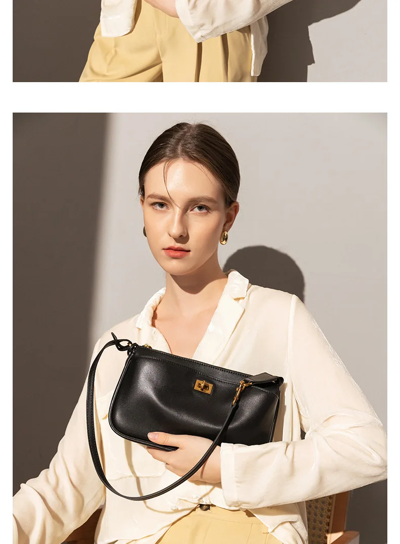 Paris Classic Tote Bag For Women Luxury Brand Split Leather Metal Buckle Underarm Bags Ladies Casual Street Style Shoulder Bag