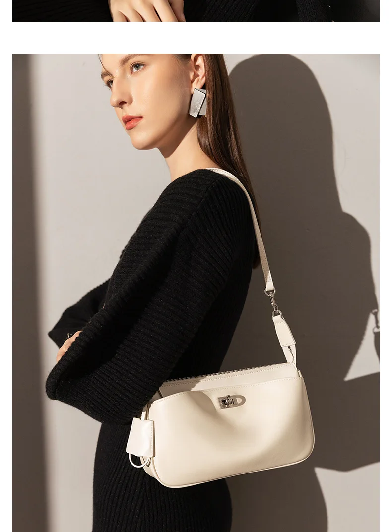 Paris Classic Tote Bag For Women Luxury Brand Split Leather Metal Buckle Underarm Bags Ladies Casual Street Style Shoulder Bag