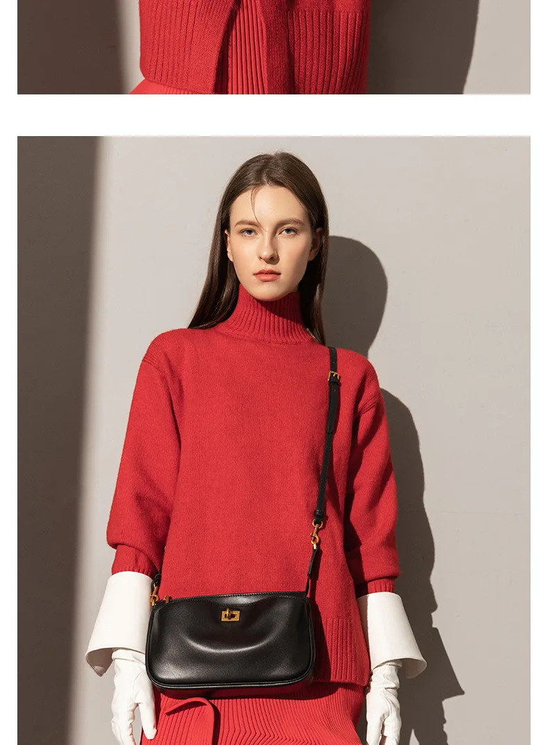 Paris Classic Tote Bag For Women Luxury Brand Split Leather Metal Buckle Underarm Bags Ladies Casual Street Style Shoulder Bag