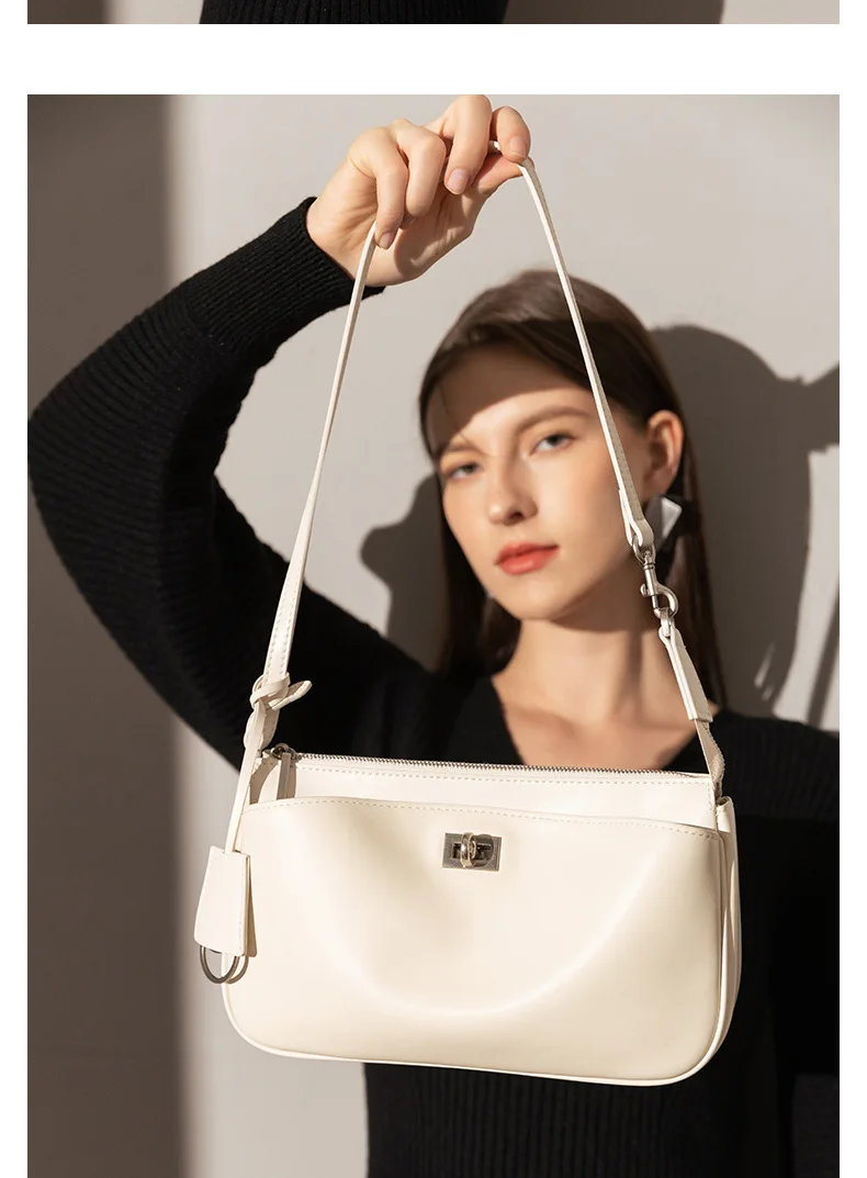 Paris Classic Tote Bag For Women Luxury Brand Split Leather Metal Buckle Underarm Bags Ladies Casual Street Style Shoulder Bag
