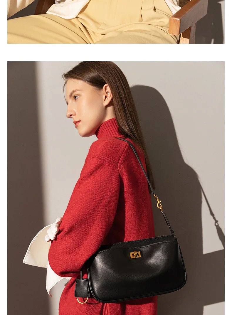 Paris Classic Tote Bag For Women Luxury Brand Split Leather Metal Buckle Underarm Bags Ladies Casual Street Style Shoulder Bag