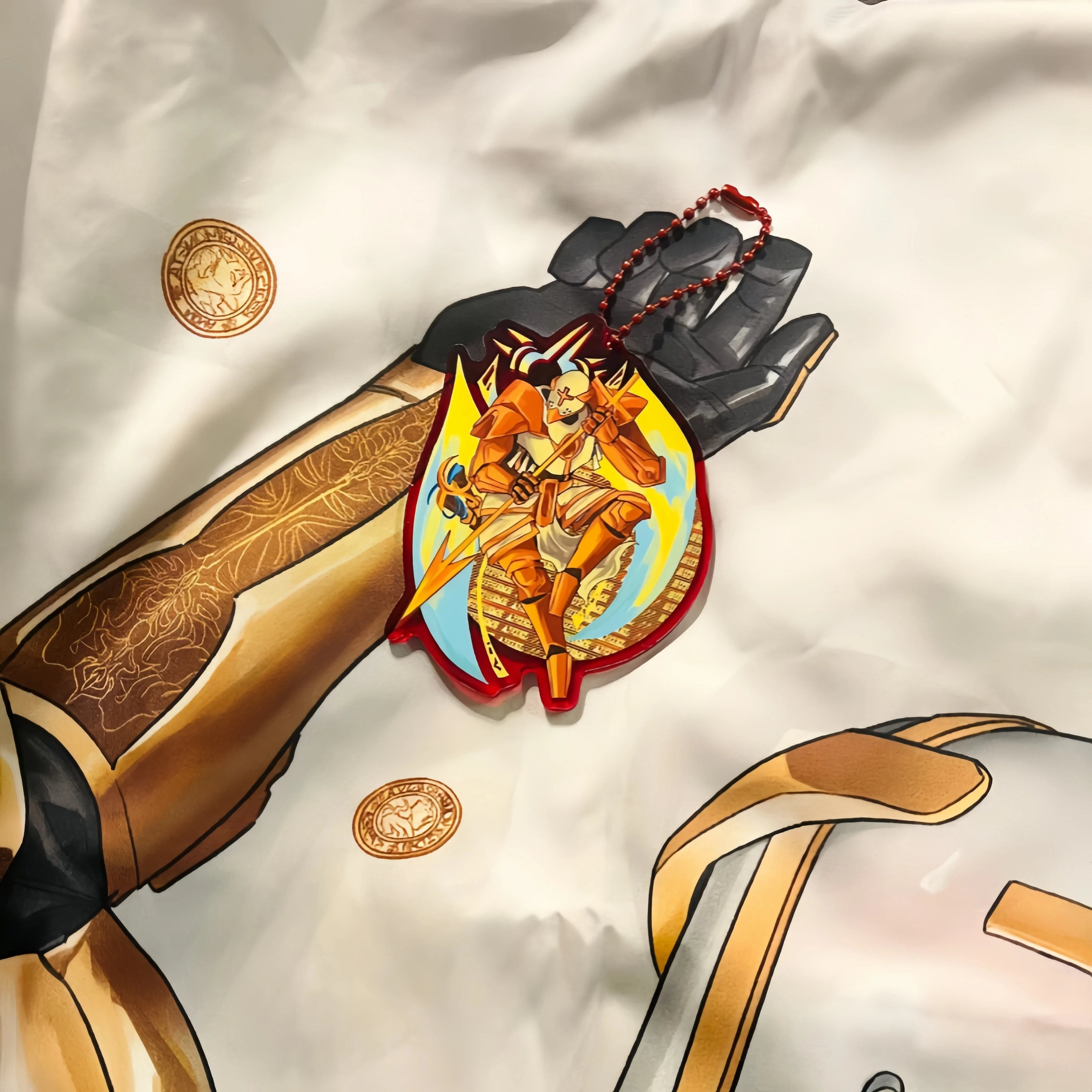 ULTRAK1LL Gabriel & V1 Acrylic Charms - Double Sided Keychain with Bead Chain, Game Merch for Fans