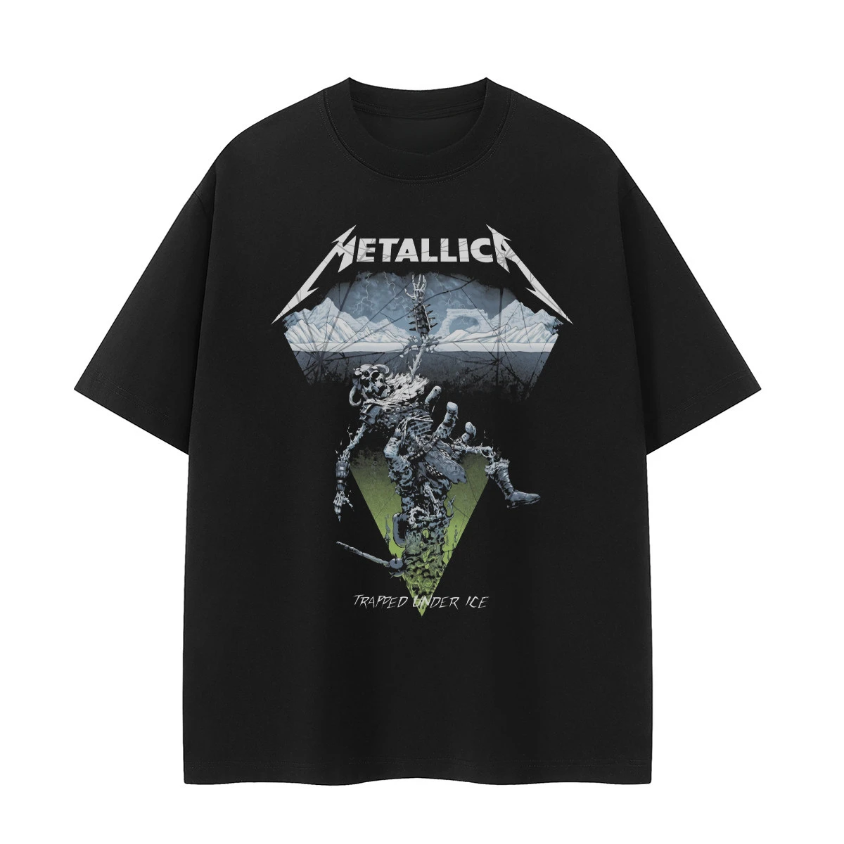 Hip-hop Metallica Band Retro Dark Band T-Shirt 100% Cotton Graphic Tee Men Women Summer Streetwear Top