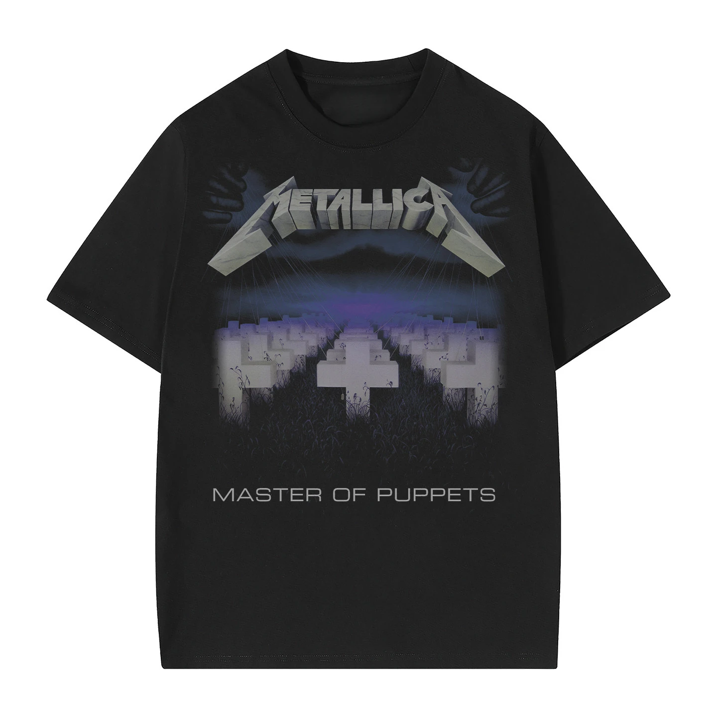 Hip-hop Metallica Band Retro Dark Band T-Shirt 100% Cotton Graphic Tee Men Women Summer Streetwear Top
